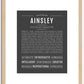 Ainsley | Name Art Print