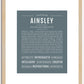 Ainsley | Name Art Print