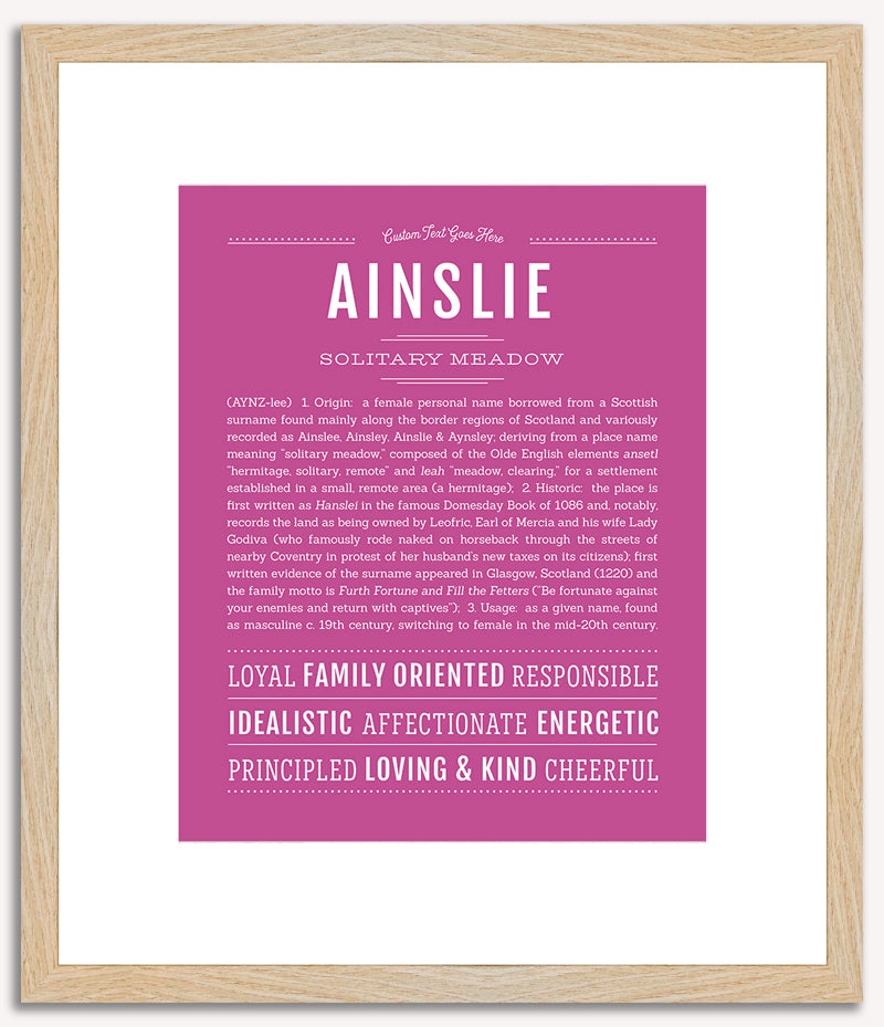 Ainslie | Name Art Print