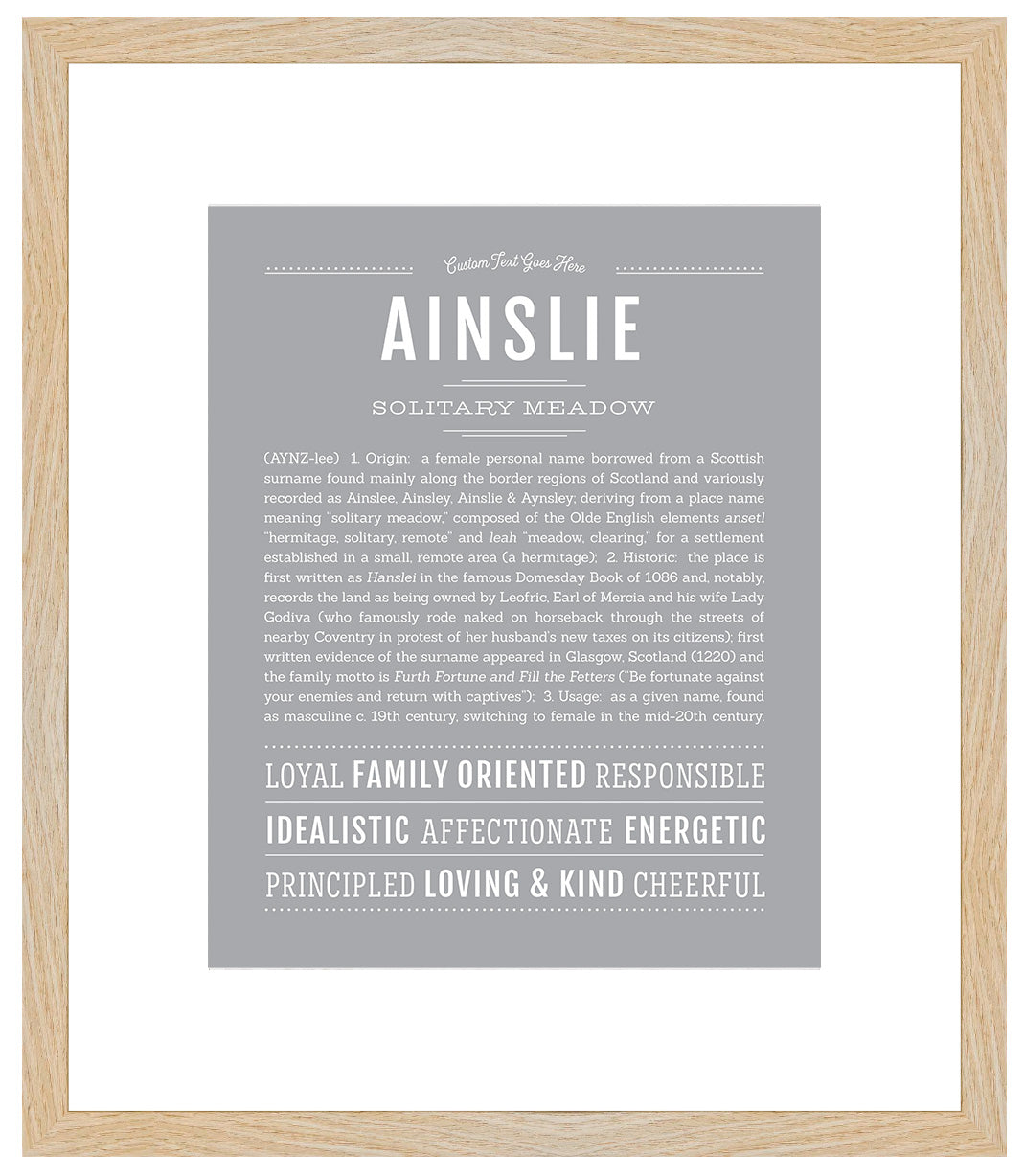 Ainslie | Name Art Print