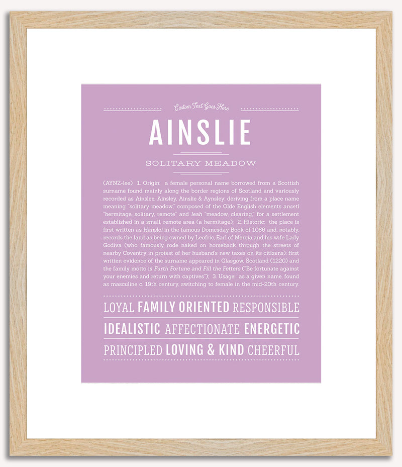 Ainslie | Name Art Print