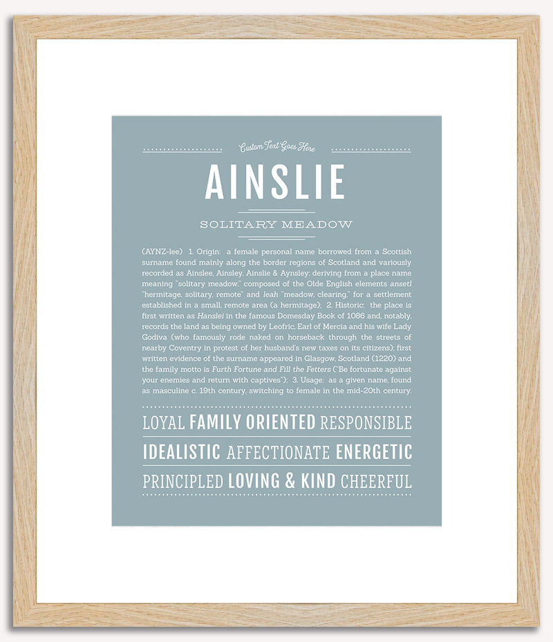 Ainslie | Name Art Print