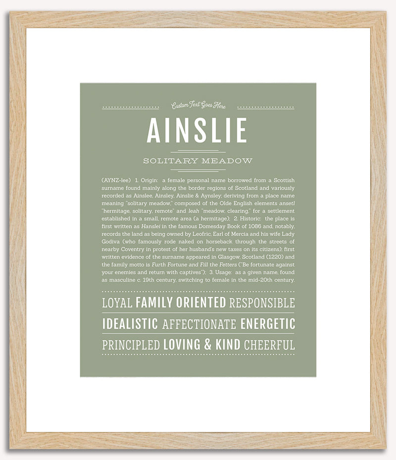 Ainslie | Name Art Print