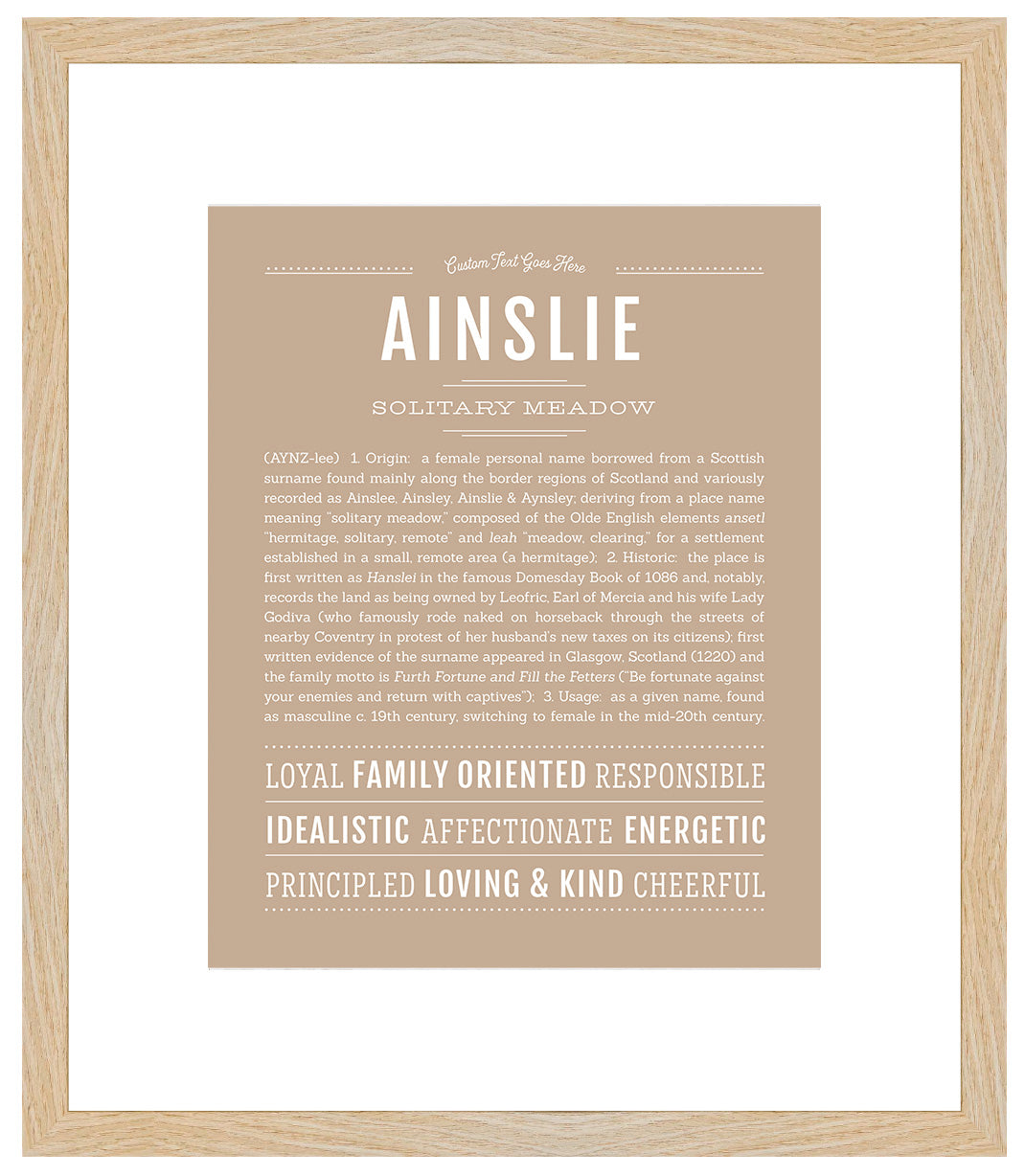 Ainslie | Name Art Print