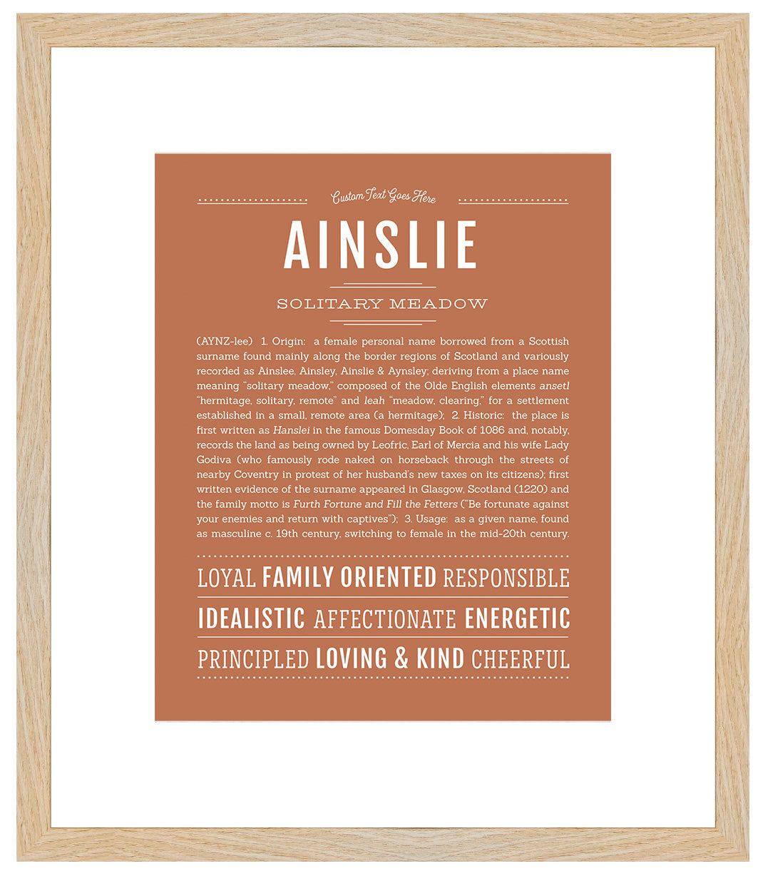 Ainslie | Name Art Print