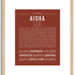 Aisha | Name Art Print