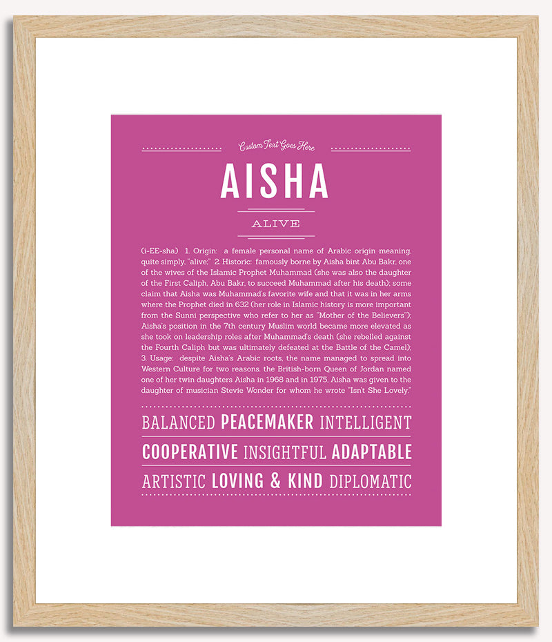 Aisha | Name Art Print