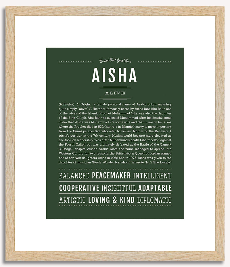 Aisha | Name Art Print