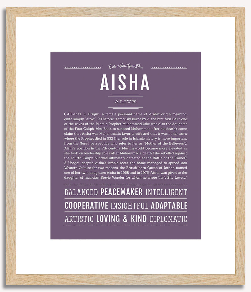 Aisha | Name Art Print