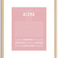 Aisha | Name Art Print