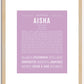 Aisha | Name Art Print