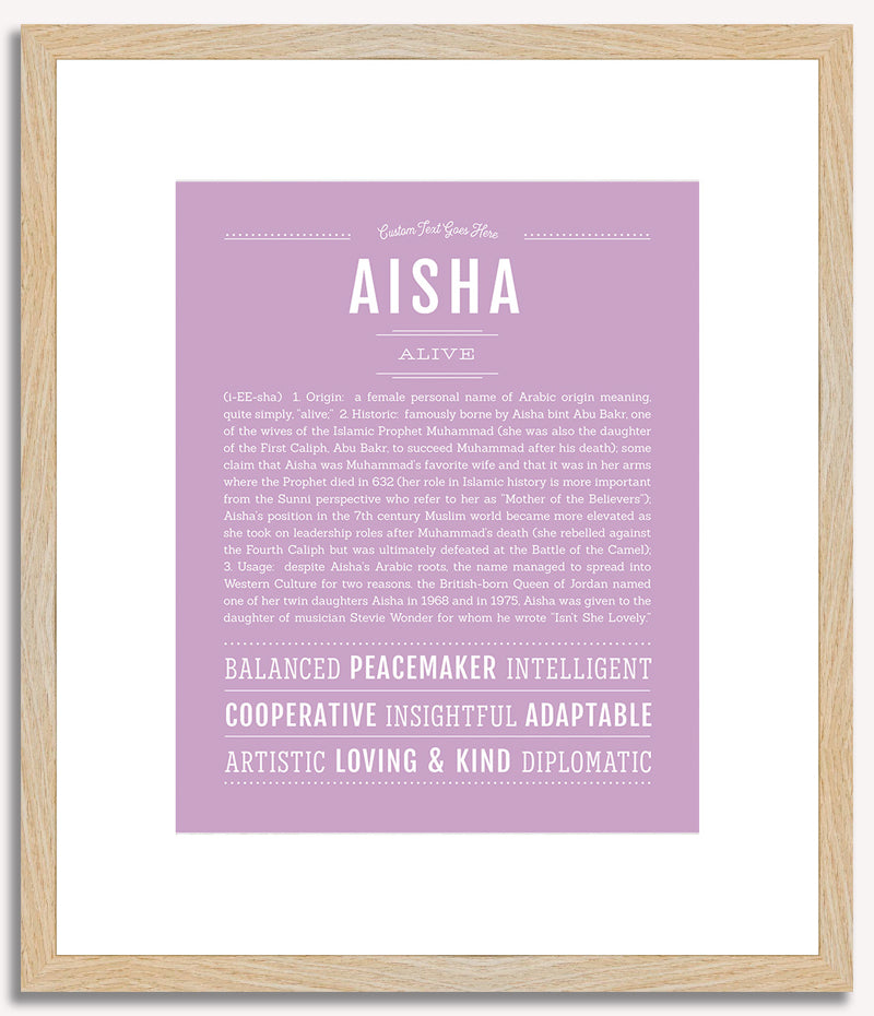 Aisha | Name Art Print