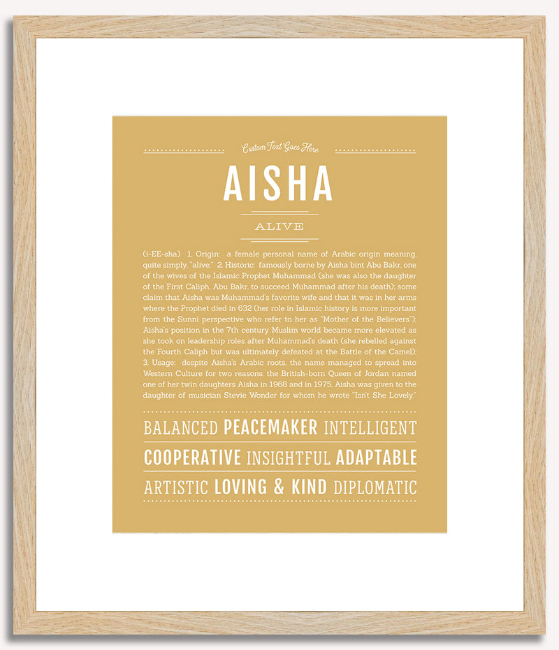 Aisha | Name Art Print