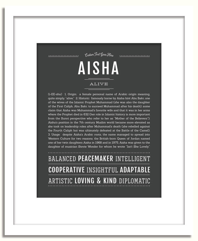 Aisha | Name Art Print
