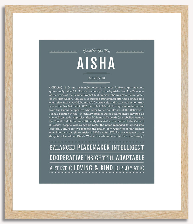 Aisha | Name Art Print