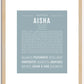 Aisha | Name Art Print