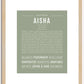 Aisha | Name Art Print