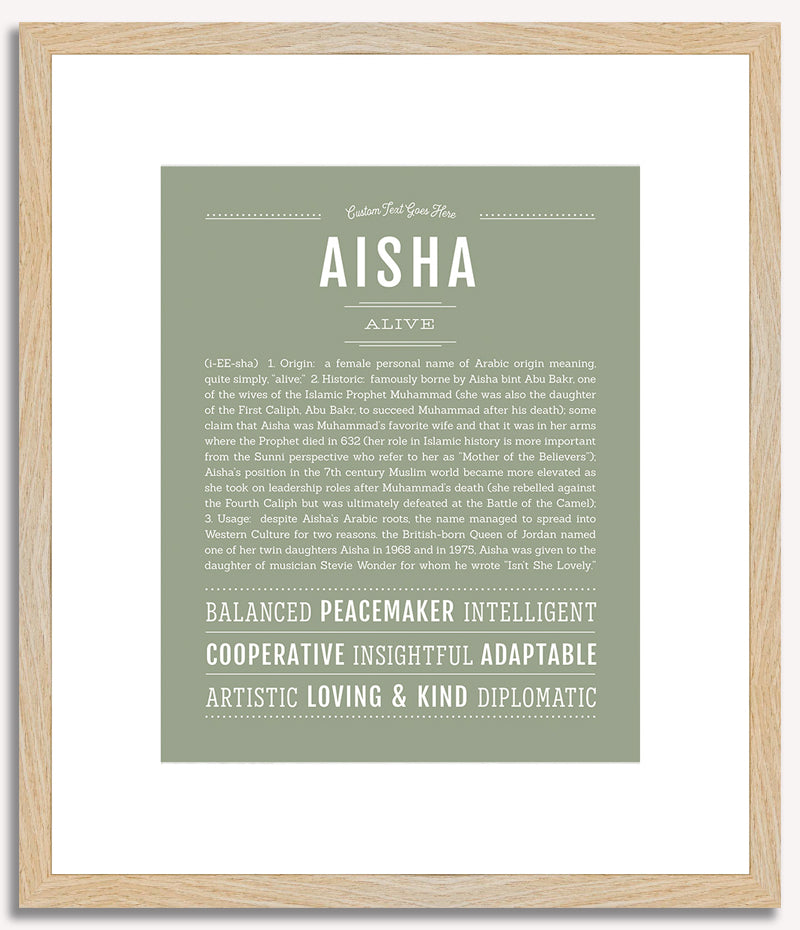 Aisha | Name Art Print