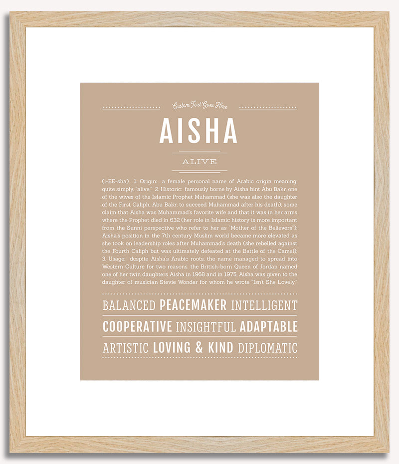 Aisha | Name Art Print