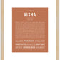 Aisha | Name Art Print