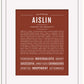 Aislin | Name Art Print