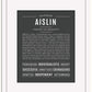 Aislin | Name Art Print
