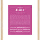 Aislin | Name Art Print