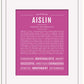 Aislin | Name Art Print