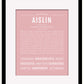 Aislin | Name Art Print