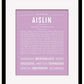 Aislin | Name Art Print