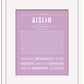 Aislin | Name Art Print