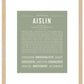 Aislin | Name Art Print