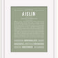 Aislin | Name Art Print