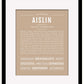 Aislin | Name Art Print