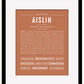 Aislin | Name Art Print