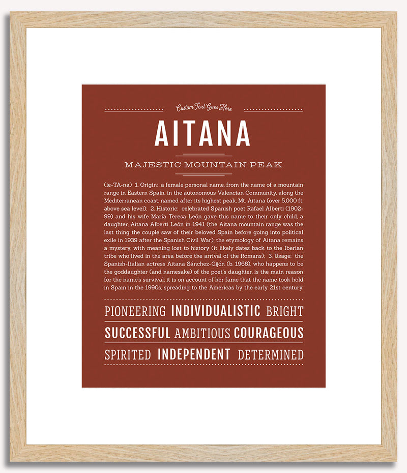 Aitana | Name Art Print