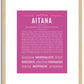 Aitana | Name Art Print