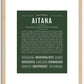 Aitana | Name Art Print