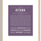 Aitana | Name Art Print