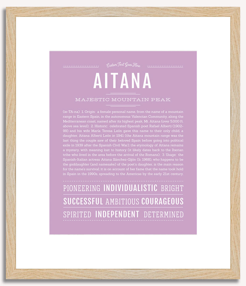 Aitana | Name Art Print