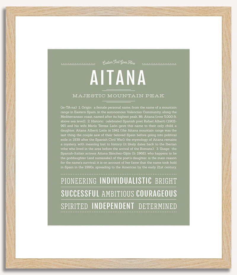 Aitana | Name Art Print