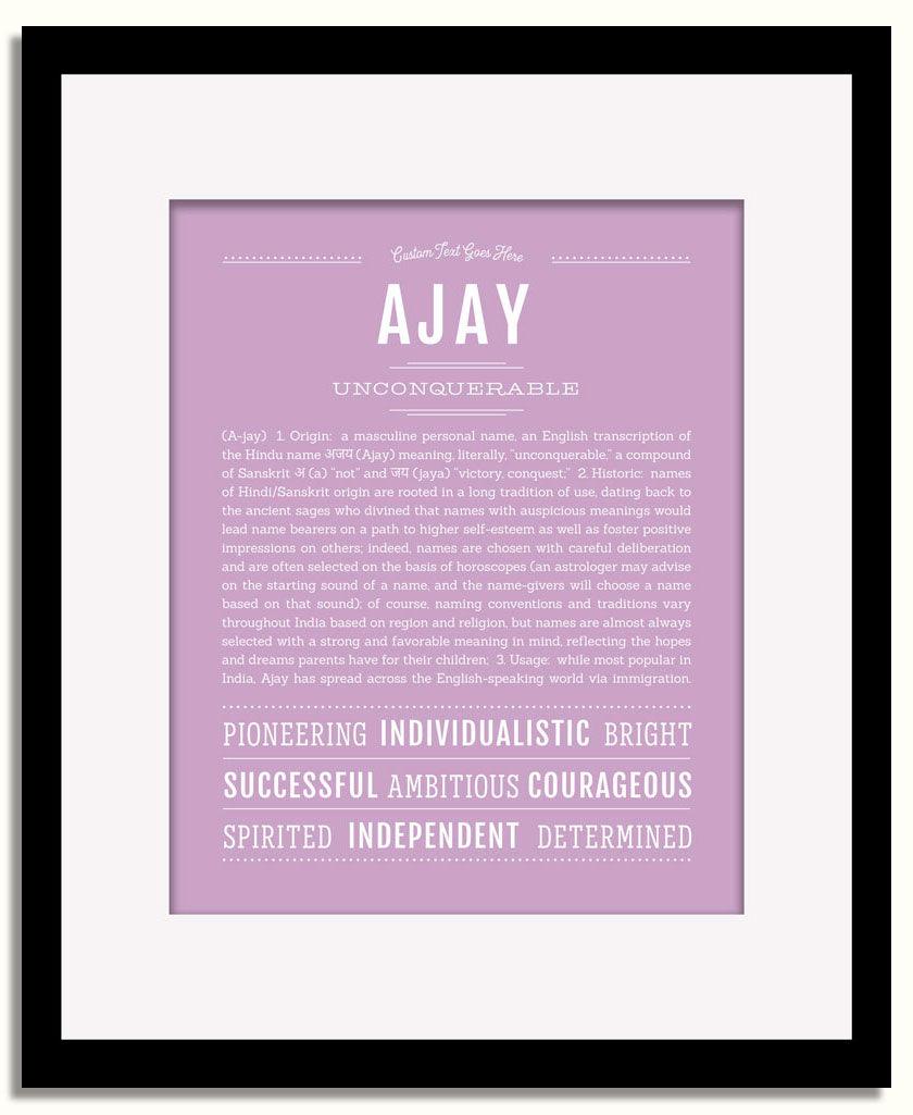 Frame Options | Lilac | Black Frame, Matted