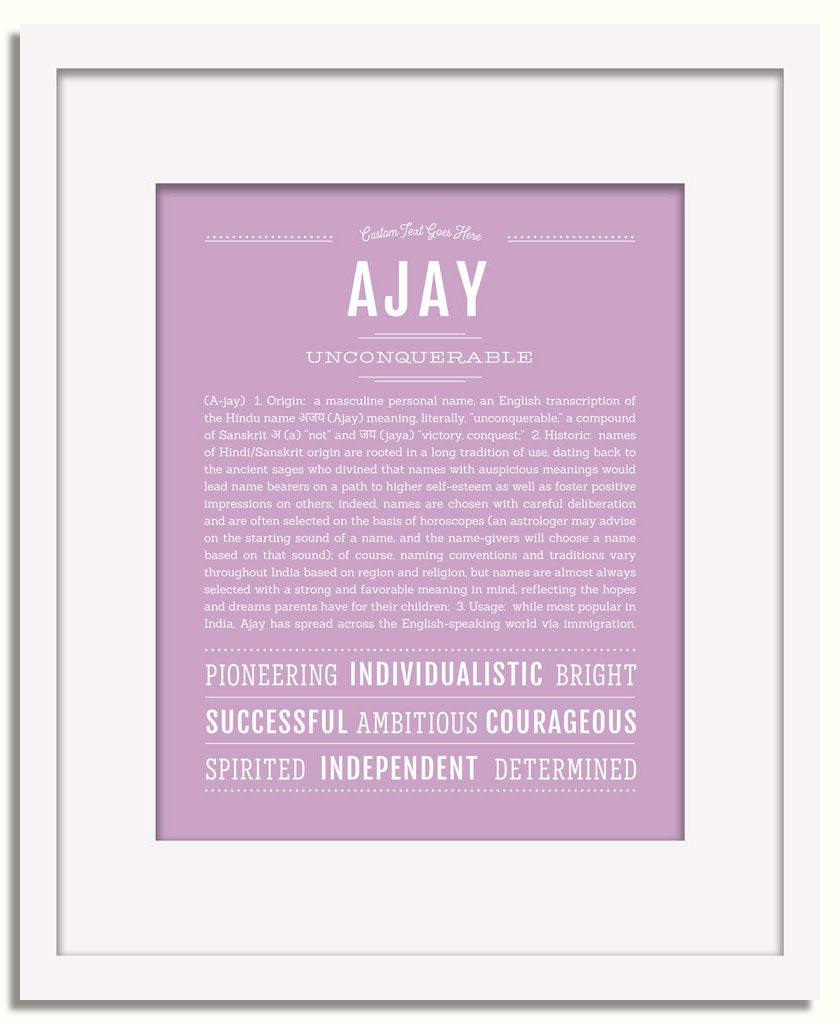 Frame Options | Lilac | White Frame, Matted