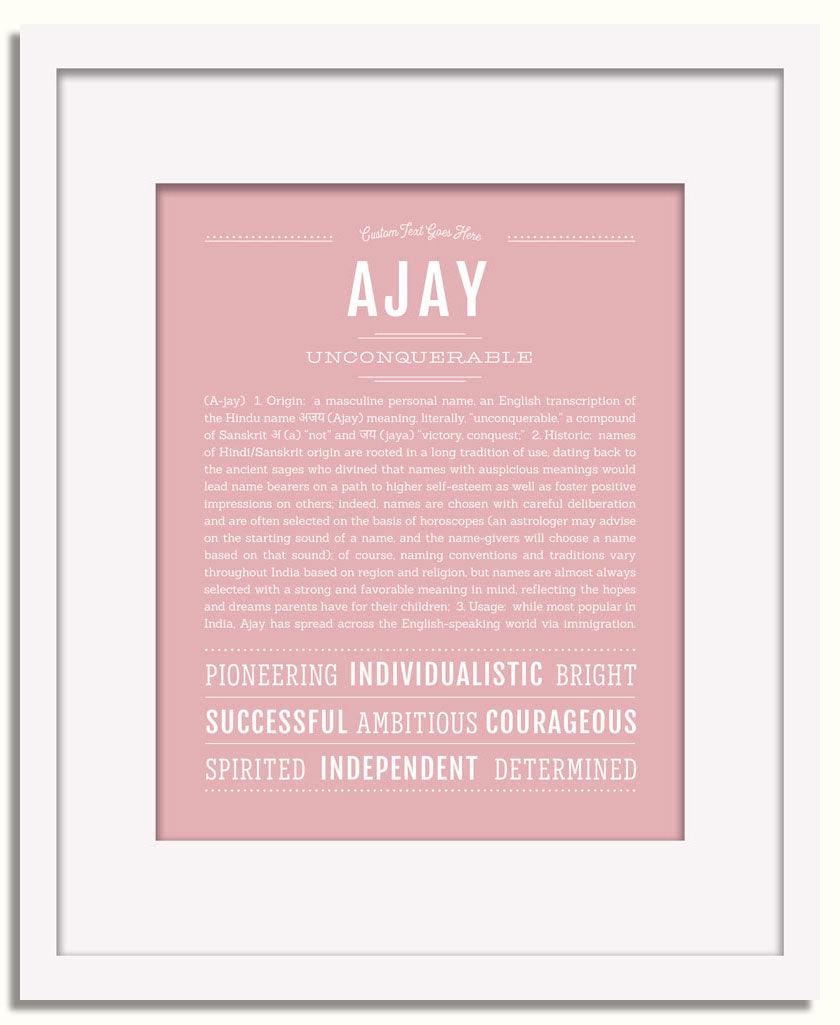 Frame Options | Dusty Rose | White Frame, Matted