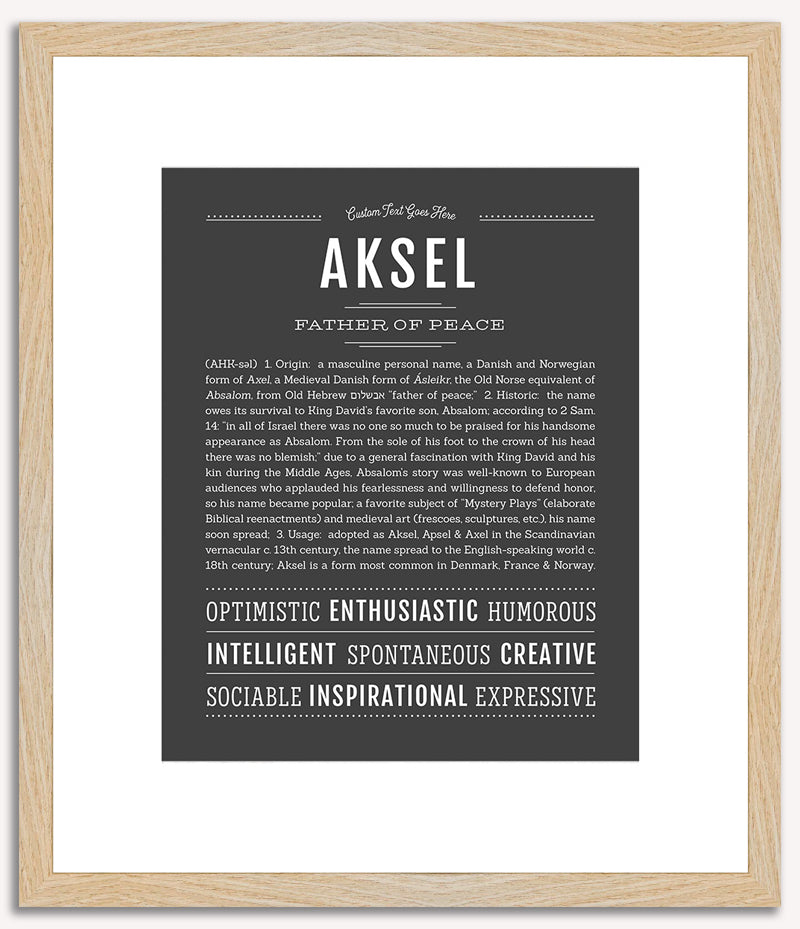 Aksel | Name Art Print