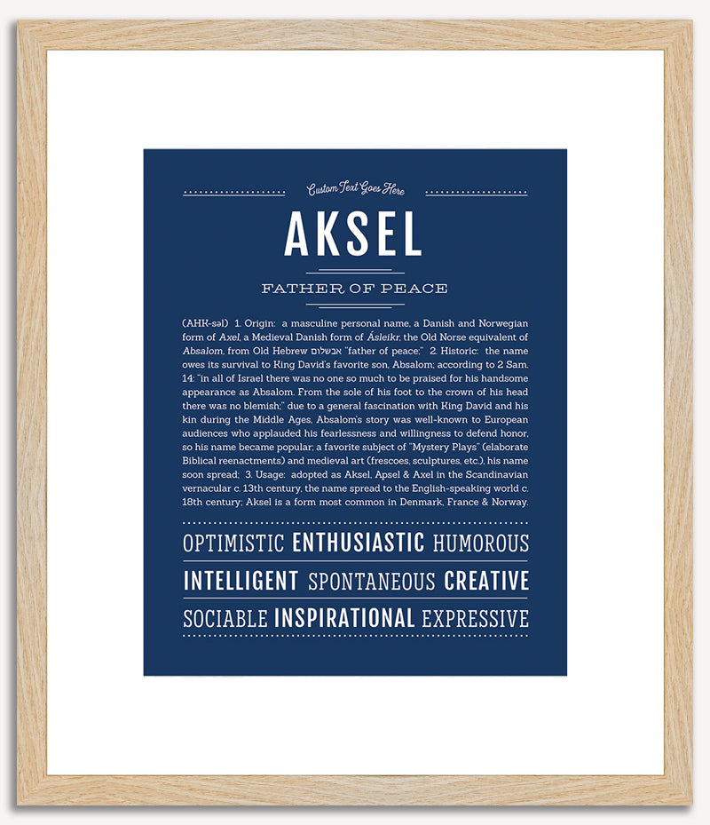 Aksel | Name Art Print