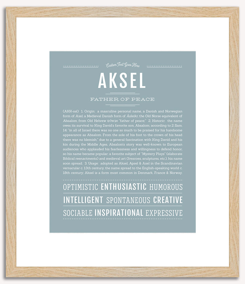 Aksel | Name Art Print