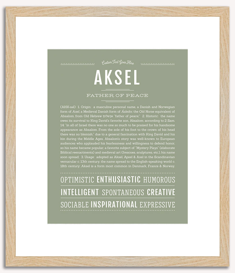 Aksel | Name Art Print