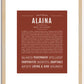 Alaina | Name Art Print