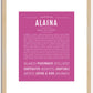 Alaina | Name Art Print